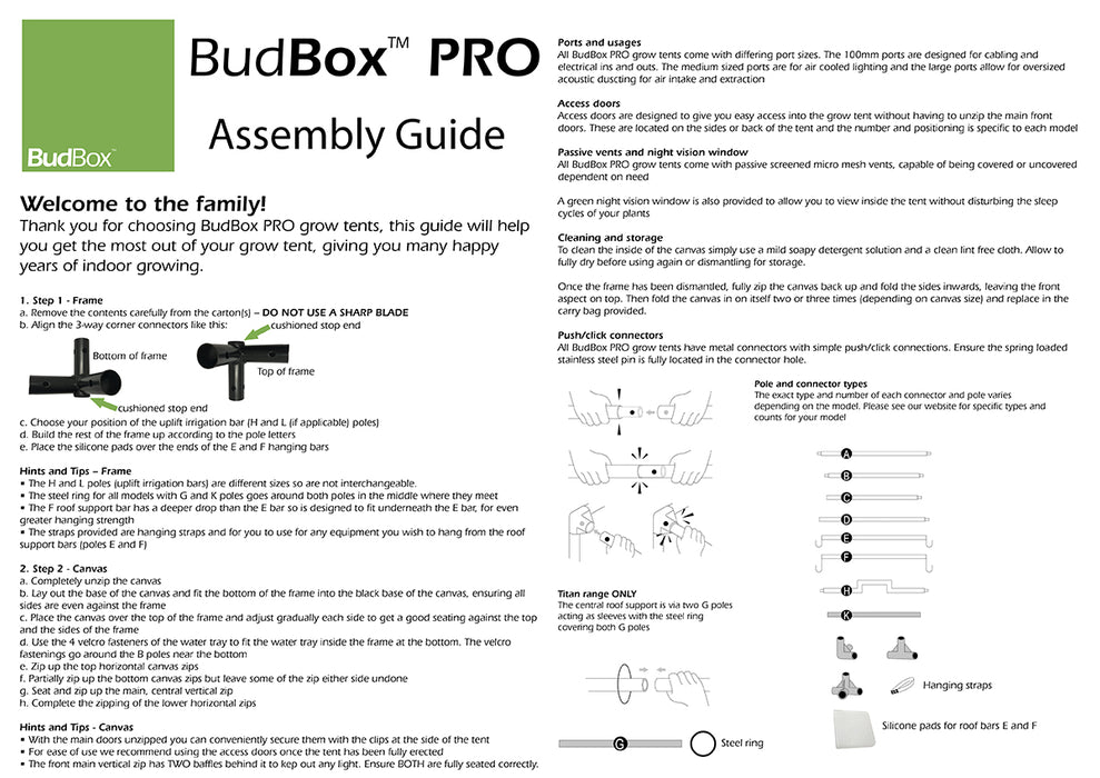 BudBox PRO 75 x 75 x 200cm